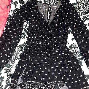 Hollister size small black and white romper